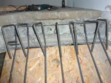 Завязка арматуры лестницы с плитой перекрытия