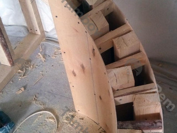 Обрезка цилиндрической опалубки по заданной спирали