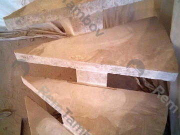 Сегментные ступени после нескольких проходом шлифовальной машинкой