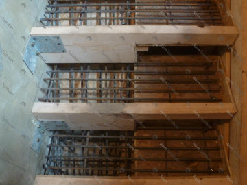 Армирование сложных ступеней в бетонной лестнице